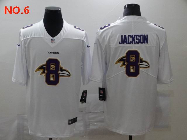 Men's Baltimore Ravens 8 Lamar Jackson Jesey NO.6;